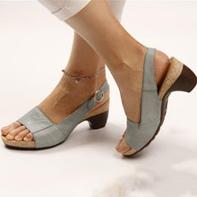 Load image into Gallery viewer, Women's Elegant Low Chunky Heel Comfy Sandals
