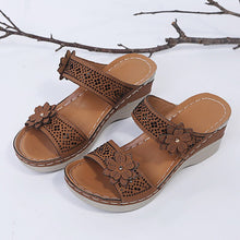 Load image into Gallery viewer, Women Casual Shoes Vintage Flower Fish Mouth Sandals