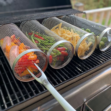 Load image into Gallery viewer, Barbecue stainless steel wire mesh cylinder