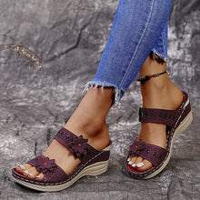 Load image into Gallery viewer, Women Casual Shoes Vintage Flower Fish Mouth Sandals