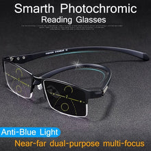 Load image into Gallery viewer, Titanium progressive far and near dual-use reading glasses-IT
