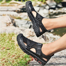 Load image into Gallery viewer, Men&#39;s Outdoor Wading Beach Shoes Mesh Non-slip Hole Sandals
