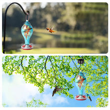 Load image into Gallery viewer, Hand Blown Glass Hummingbird Feeder - 25 Ounces
