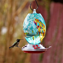 Load image into Gallery viewer, Hand Blown Glass Hummingbird Feeder - 25 Ounces
