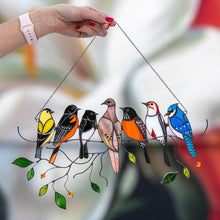 Load image into Gallery viewer, Birds Stained Glass Window Hangings
