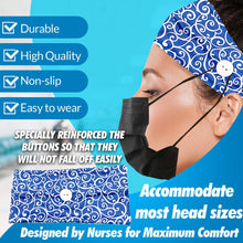 Load image into Gallery viewer, Button Elastic Hair Bands For Ear Saver
