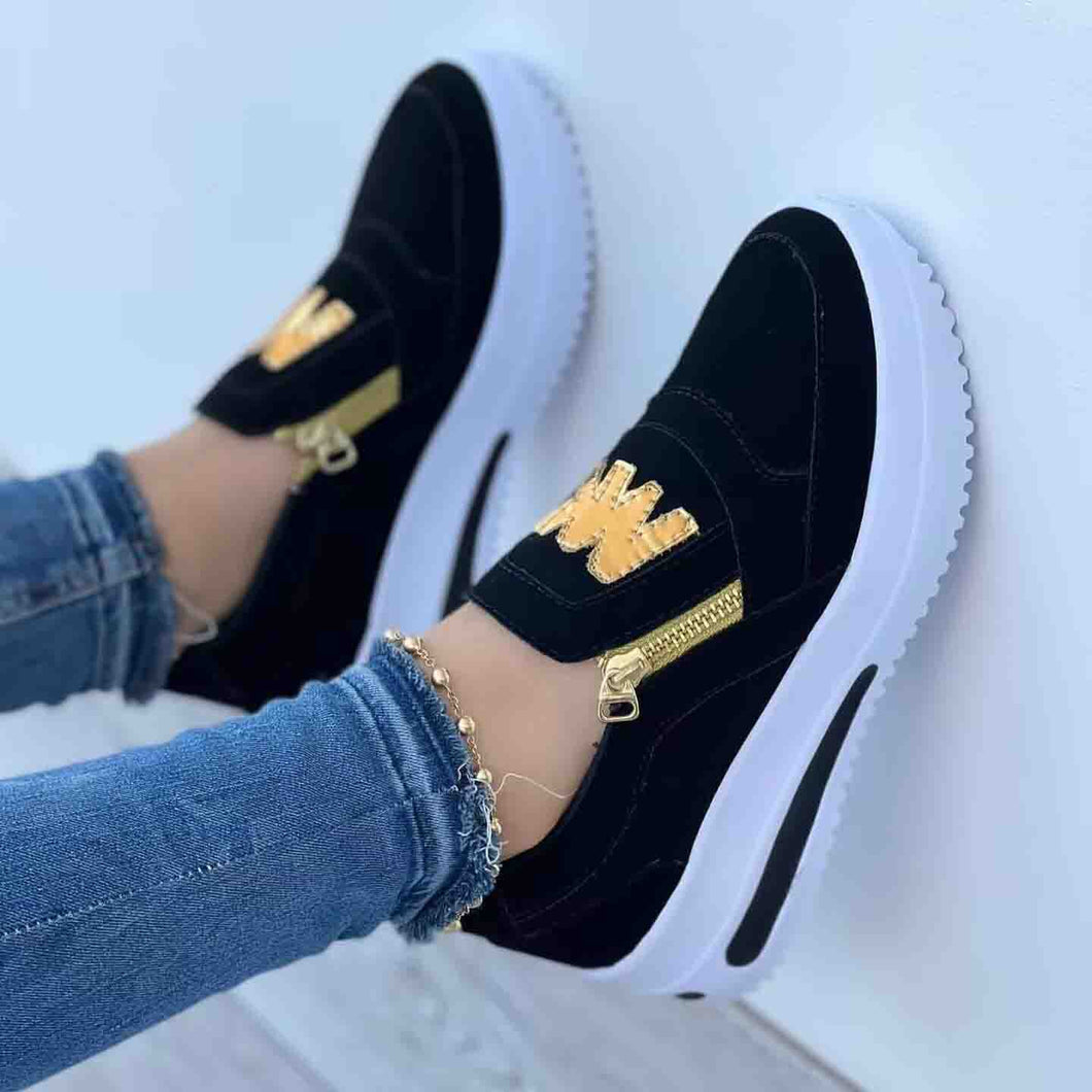 Casual  Zipper Platform Sneakers for Women