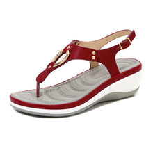 Load image into Gallery viewer, Ladies Rubber Sole Casual Wedge Sandals
